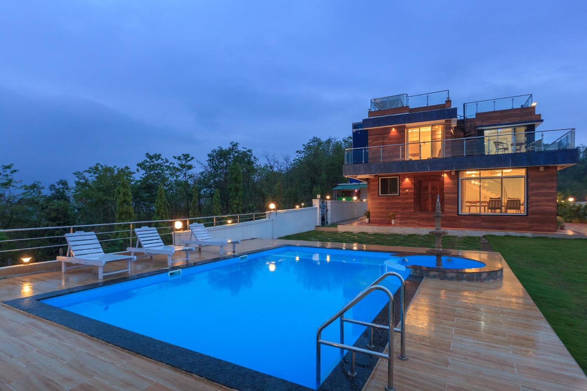 Stayvista'S Panoramic Peaks - Mountain-View Villa With Pool, Tent & Turf Saralgaon Екстер'єр фото